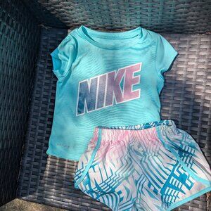 Nike Girls Dri-Fit Shirt and Shorts 3T